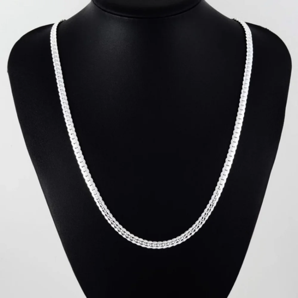 NEW UNISEX S925 STERLING SILVER CHAIN CHOKER 5MM NECKLACE - Picture 3 of 6